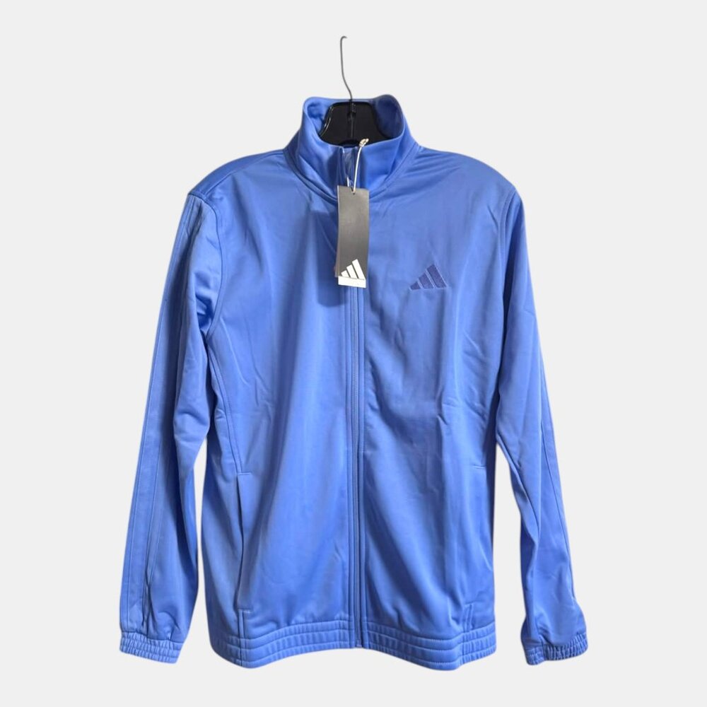 ADIDAS DAYREADY TRACK JACKET BLUE FUSION FULL ZIP ATHLETIC JACKET NWT